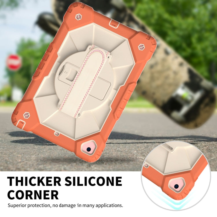 Contrast Color Robot Shockproof Silicon + PC Protective Case with Holder & Shoulder Strap For iPad 9.7 (2018) & (2017) / Air 2 / Air