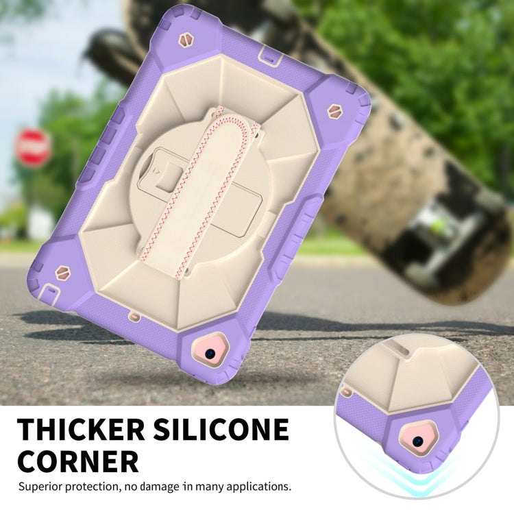 Contrast Color Robot Shockproof Silicon + PC Protective Case with Holder & Shoulder Strap For iPad 9.7 (2018) & (2017) / Air 2 / Air