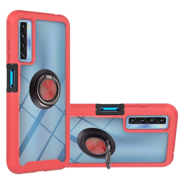 For TCL 20S Starry Sky Solid Color Series Shockproof PC + TPU Protective Case with Ring Holder & Magnetic Function