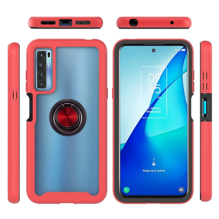For TCL 20S Starry Sky Solid Color Series Shockproof PC + TPU Protective Case with Ring Holder & Magnetic Function