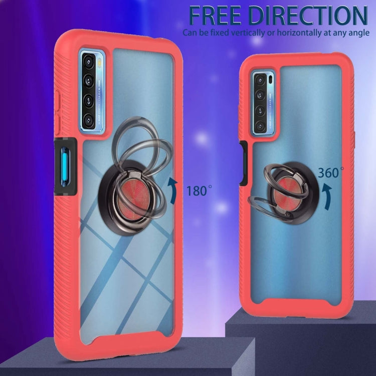 For TCL 20S Starry Sky Solid Color Series Shockproof PC + TPU Protective Case with Ring Holder & Magnetic Function