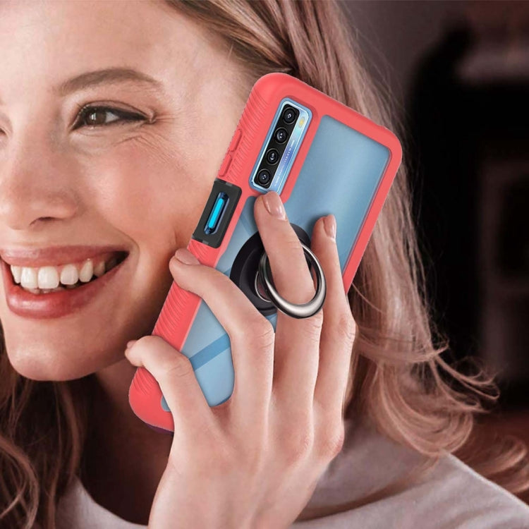 For TCL 20S Starry Sky Solid Color Series Shockproof PC + TPU Protective Case with Ring Holder & Magnetic Function