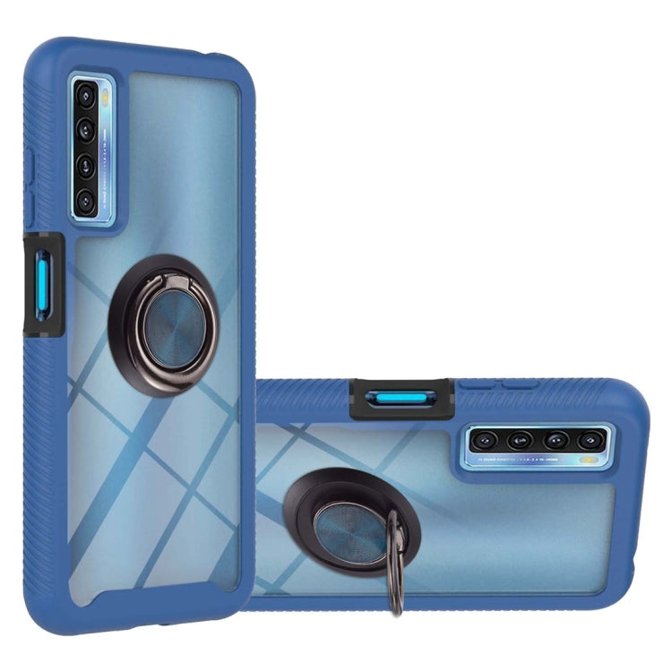 For TCL 20S Starry Sky Solid Color Series Shockproof PC + TPU Protective Case with Ring Holder & Magnetic Function