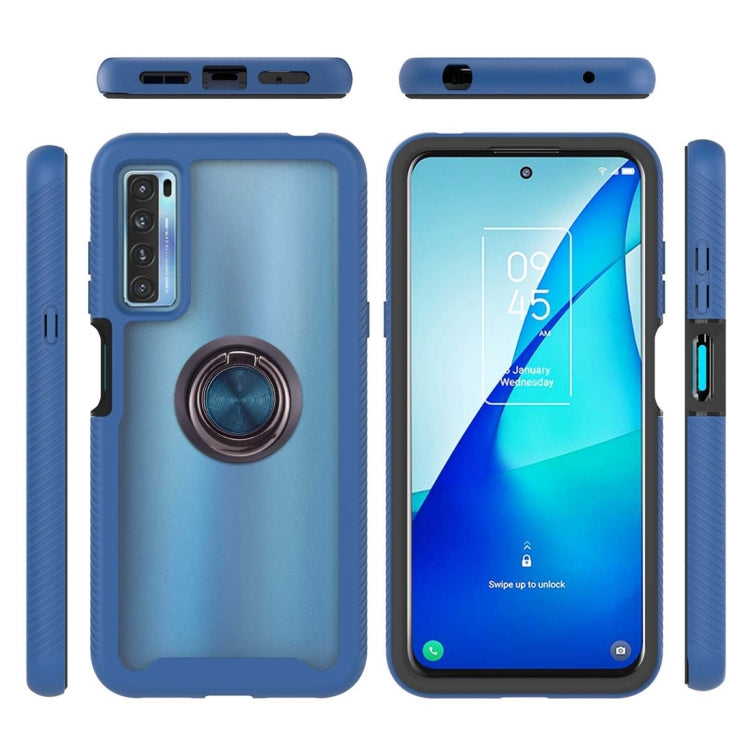 For TCL 20S Starry Sky Solid Color Series Shockproof PC + TPU Protective Case with Ring Holder & Magnetic Function