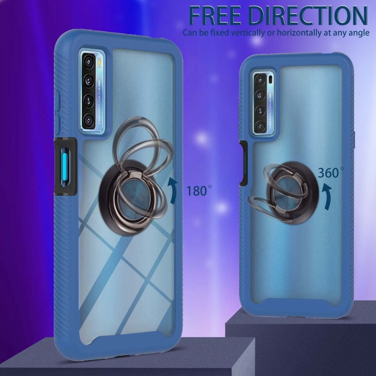 For TCL 20S Starry Sky Solid Color Series Shockproof PC + TPU Protective Case with Ring Holder & Magnetic Function