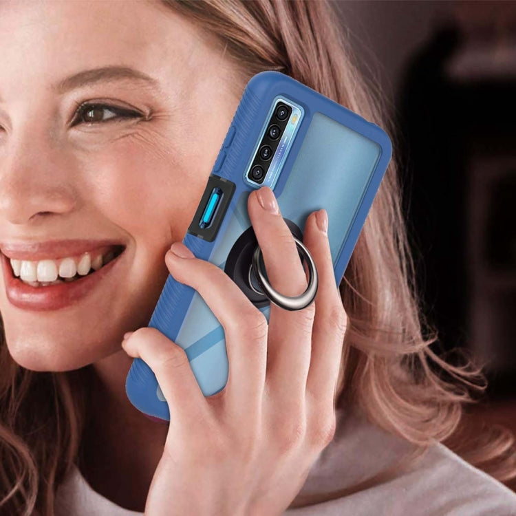 For TCL 20S Starry Sky Solid Color Series Shockproof PC + TPU Protective Case with Ring Holder & Magnetic Function