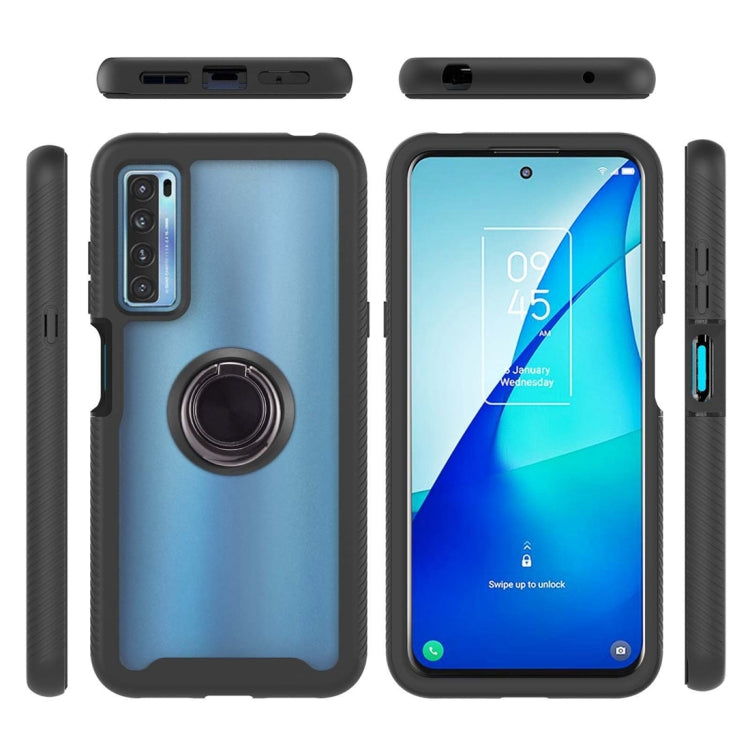 For TCL 20S Starry Sky Solid Color Series Shockproof PC + TPU Protective Case with Ring Holder & Magnetic Function