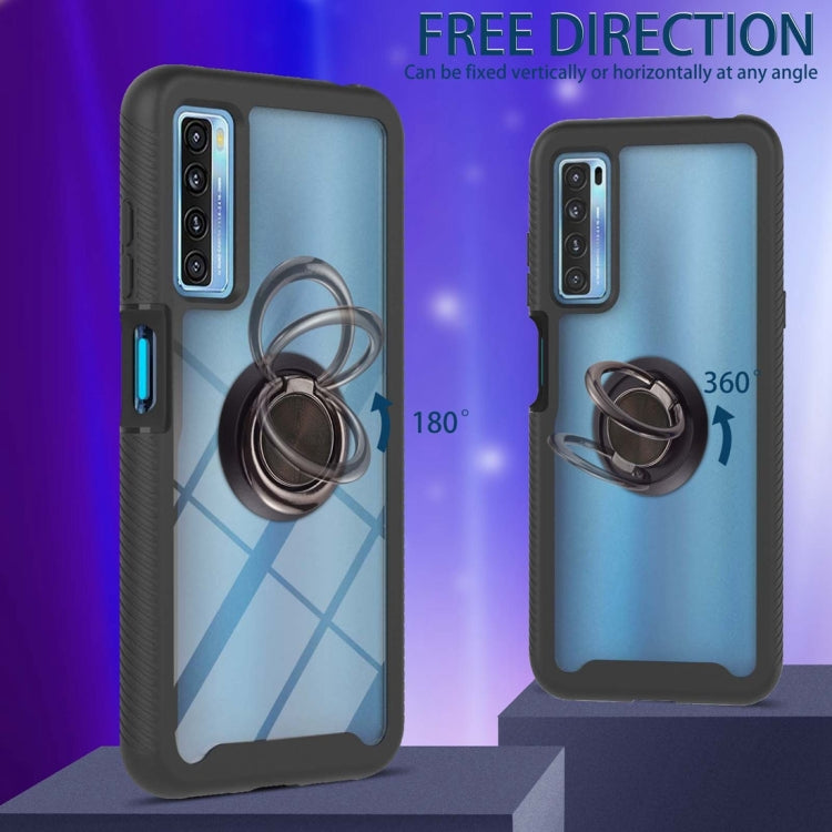 For TCL 20S Starry Sky Solid Color Series Shockproof PC + TPU Protective Case with Ring Holder & Magnetic Function