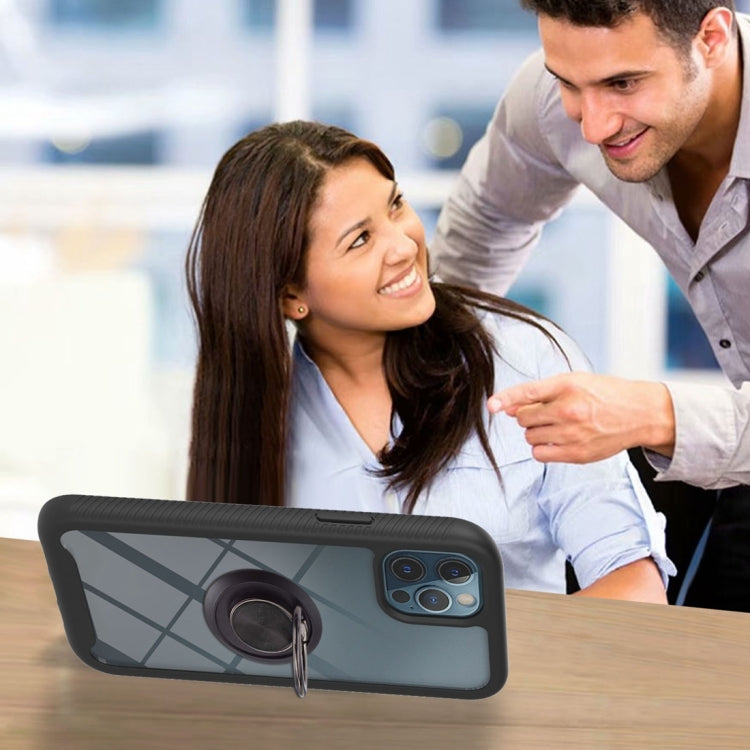 For TCL 20S Starry Sky Solid Color Series Shockproof PC + TPU Protective Case with Ring Holder & Magnetic Function