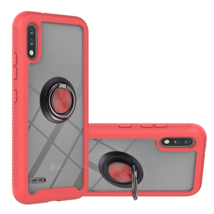 For LG K22 / K22+ Starry Sky Solid Color Series Shockproof PC + TPU Protective Case with Ring Holder & Magnetic Function