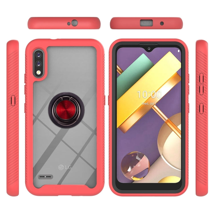 For LG K22 / K22+ Starry Sky Solid Color Series Shockproof PC + TPU Protective Case with Ring Holder & Magnetic Function