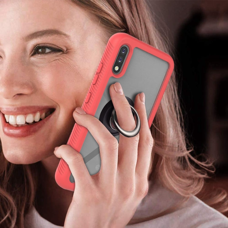 For LG K22 / K22+ Starry Sky Solid Color Series Shockproof PC + TPU Protective Case with Ring Holder & Magnetic Function