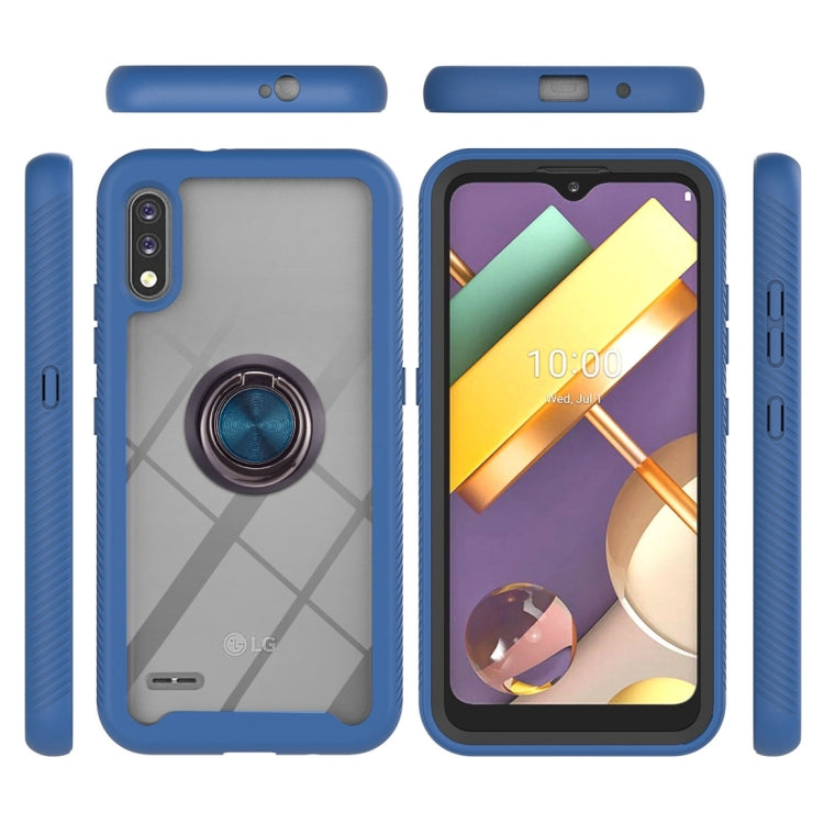 For LG K22 / K22+ Starry Sky Solid Color Series Shockproof PC + TPU Protective Case with Ring Holder & Magnetic Function