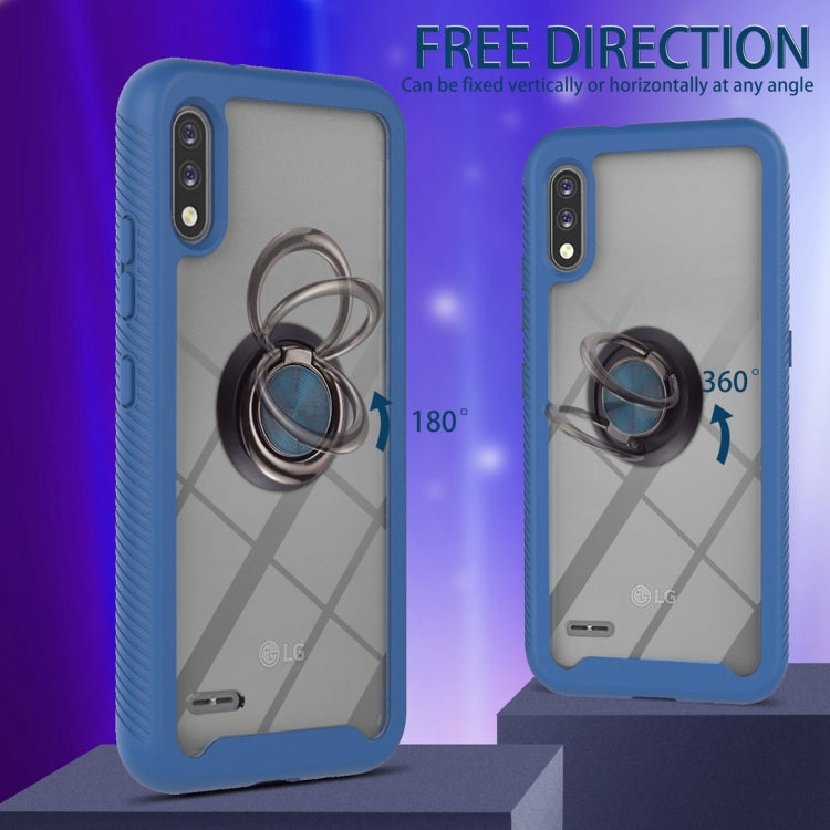 For LG K22 / K22+ Starry Sky Solid Color Series Shockproof PC + TPU Protective Case with Ring Holder & Magnetic Function