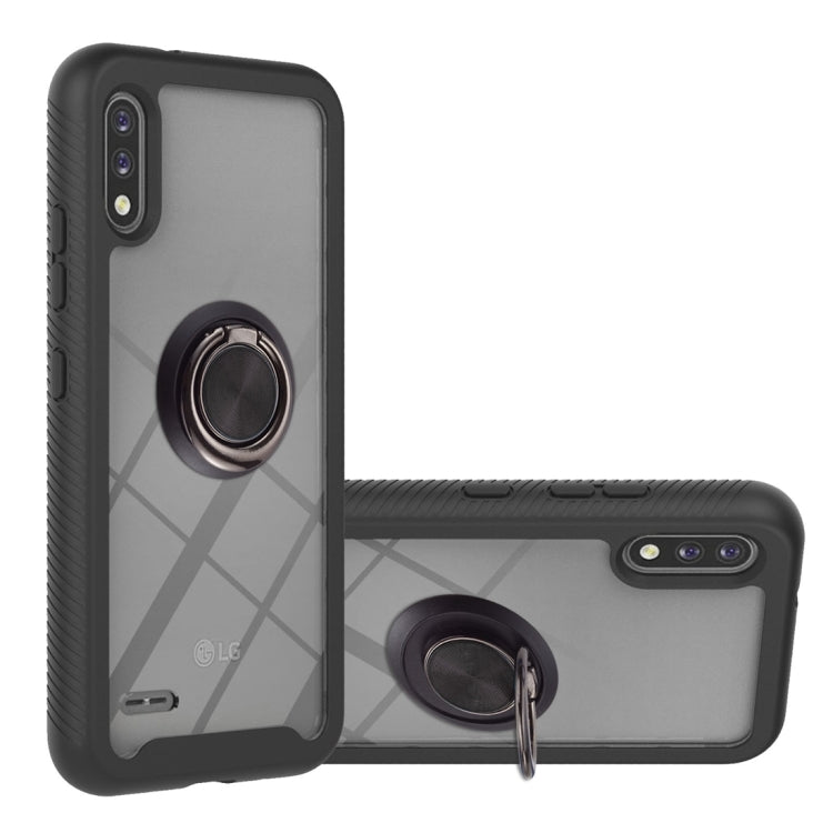 For LG K22 / K22+ Starry Sky Solid Color Series Shockproof PC + TPU Protective Case with Ring Holder & Magnetic Function