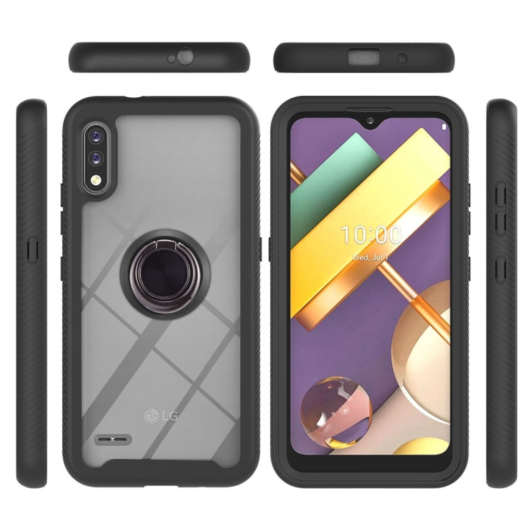 For LG K22 / K22+ Starry Sky Solid Color Series Shockproof PC + TPU Protective Case with Ring Holder & Magnetic Function