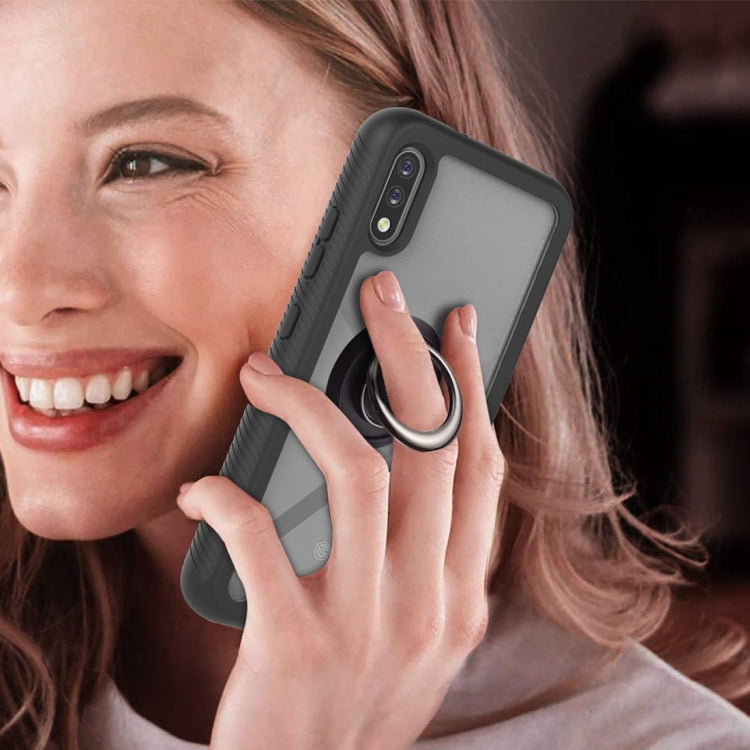 For LG K22 / K22+ Starry Sky Solid Color Series Shockproof PC + TPU Protective Case with Ring Holder & Magnetic Function