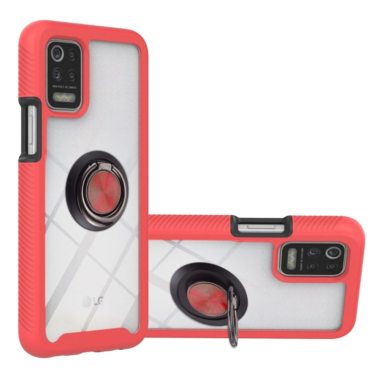 For LG K42 / K52 / Q52 / K62 / Q62 Starry Sky Solid Color Series Shockproof PC + TPU Protective Case with Ring Holder & Magnetic Function