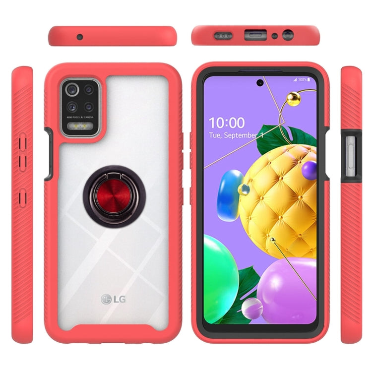 For LG K42 / K52 / Q52 / K62 / Q62 Starry Sky Solid Color Series Shockproof PC + TPU Protective Case with Ring Holder & Magnetic Function
