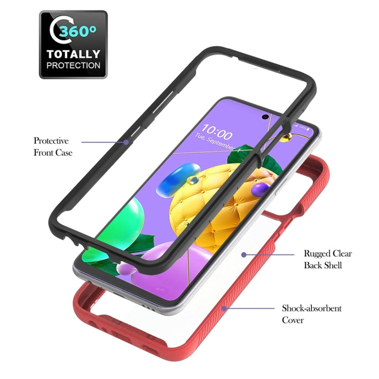 For LG K42 / K52 / Q52 / K62 / Q62 Starry Sky Solid Color Series Shockproof PC + TPU Protective Case with Ring Holder & Magnetic Function