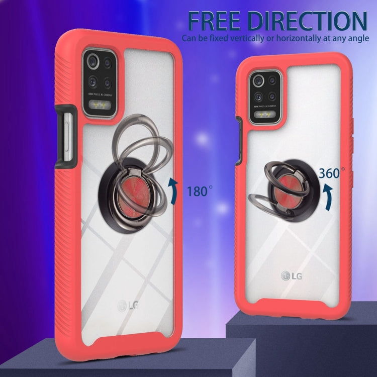 For LG K42 / K52 / Q52 / K62 / Q62 Starry Sky Solid Color Series Shockproof PC + TPU Protective Case with Ring Holder & Magnetic Function