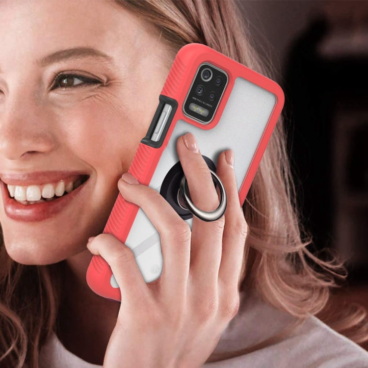 For LG K42 / K52 / Q52 / K62 / Q62 Starry Sky Solid Color Series Shockproof PC + TPU Protective Case with Ring Holder & Magnetic Function