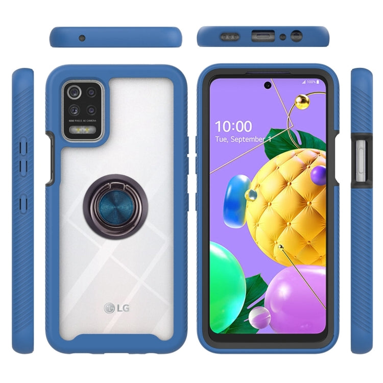 For LG K42 / K52 / Q52 / K62 / Q62 Starry Sky Solid Color Series Shockproof PC + TPU Protective Case with Ring Holder & Magnetic Function