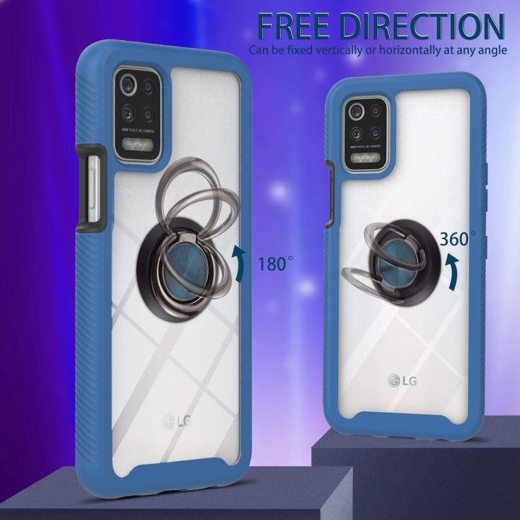 For LG K42 / K52 / Q52 / K62 / Q62 Starry Sky Solid Color Series Shockproof PC + TPU Protective Case with Ring Holder & Magnetic Function