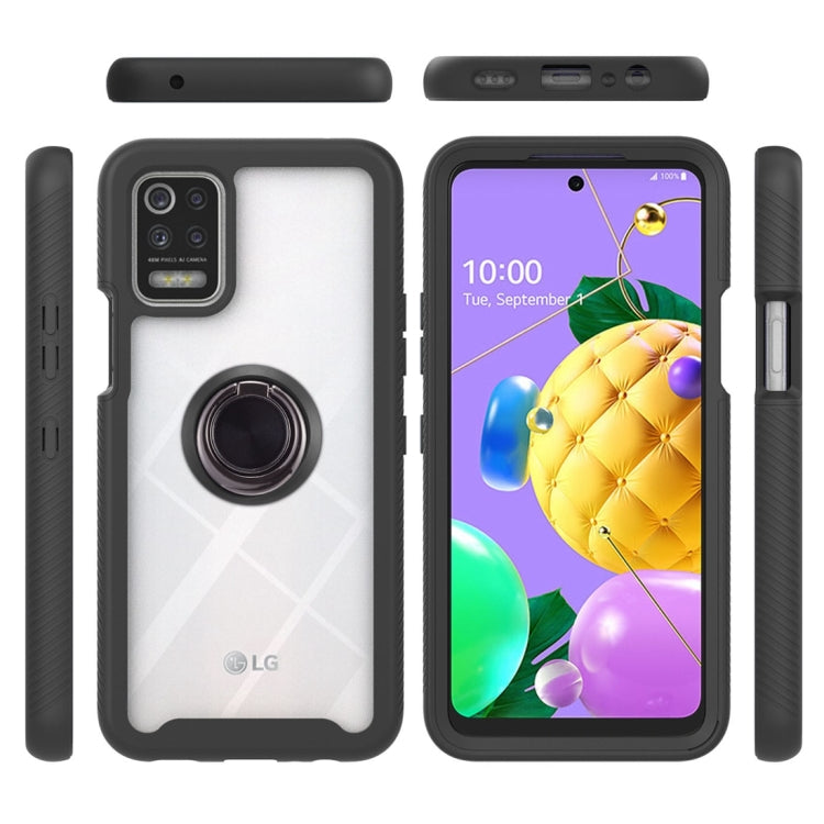 For LG K42 / K52 / Q52 / K62 / Q62 Starry Sky Solid Color Series Shockproof PC + TPU Protective Case with Ring Holder & Magnetic Function