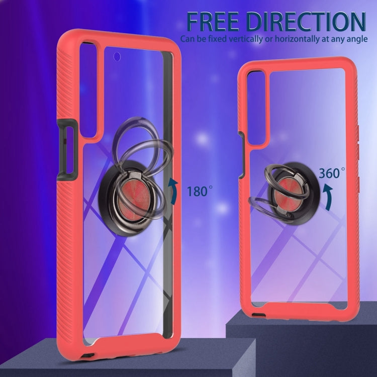 For LG Stylo 7 4G Starry Sky Solid Color Series Shockproof PC + TPU Protective Case with Ring Holder & Magnetic Function