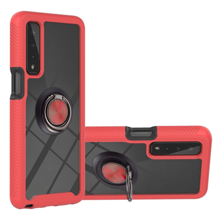 For LG Stylo 7 5G Starry Sky Solid Color Series Shockproof PC + TPU Protective Case with Ring Holder & Magnetic Function