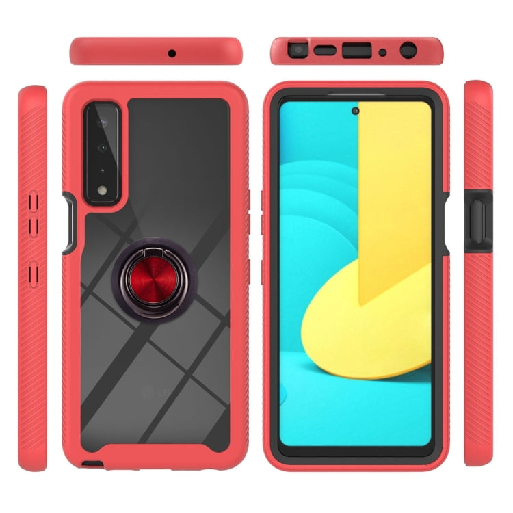 For LG Stylo 7 5G Starry Sky Solid Color Series Shockproof PC + TPU Protective Case with Ring Holder & Magnetic Function