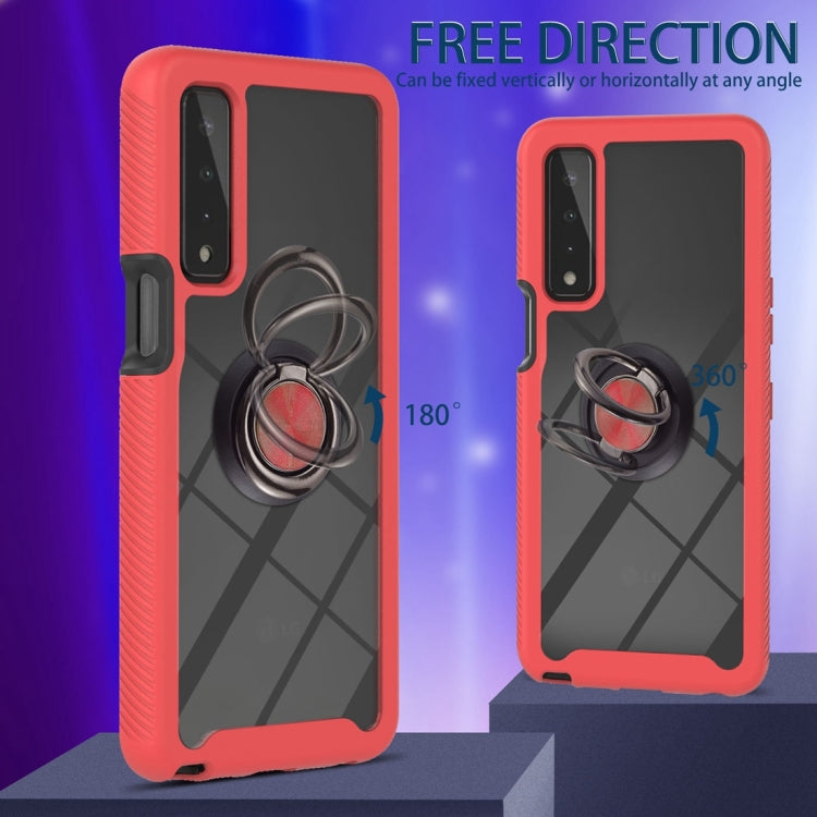 For LG Stylo 7 5G Starry Sky Solid Color Series Shockproof PC + TPU Protective Case with Ring Holder & Magnetic Function