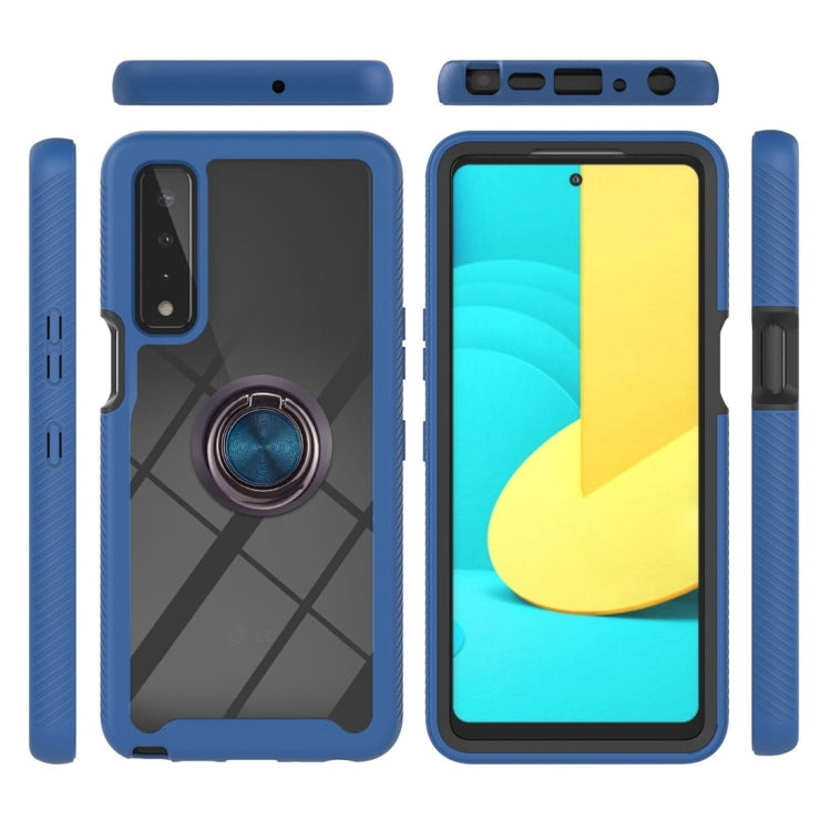 For LG Stylo 7 5G Starry Sky Solid Color Series Shockproof PC + TPU Protective Case with Ring Holder & Magnetic Function