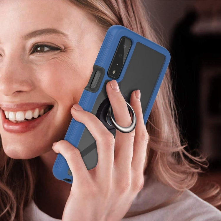 For LG Stylo 7 5G Starry Sky Solid Color Series Shockproof PC + TPU Protective Case with Ring Holder & Magnetic Function