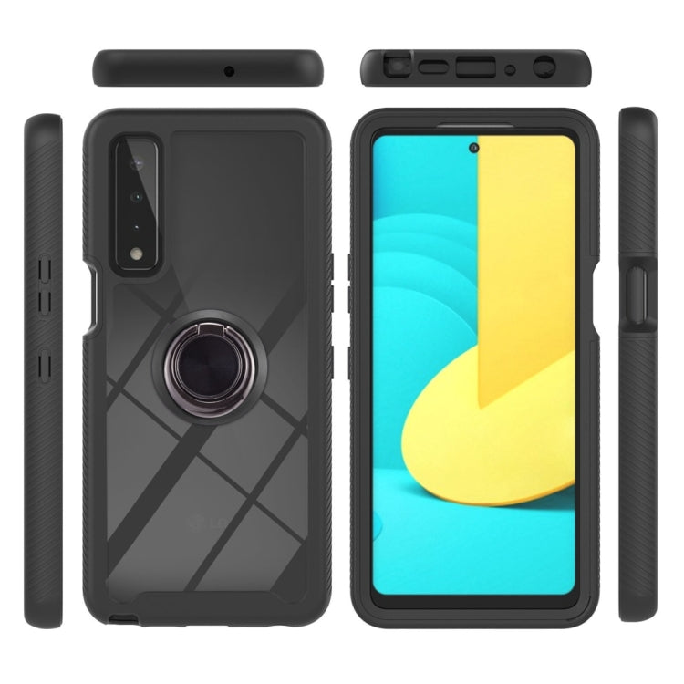 For LG Stylo 7 5G Starry Sky Solid Color Series Shockproof PC + TPU Protective Case with Ring Holder & Magnetic Function