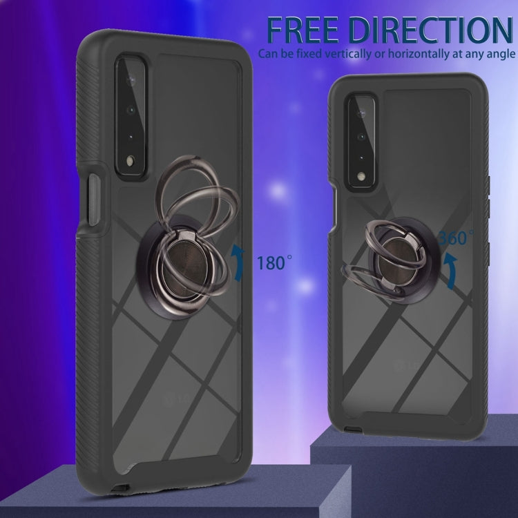 For LG Stylo 7 5G Starry Sky Solid Color Series Shockproof PC + TPU Protective Case with Ring Holder & Magnetic Function
