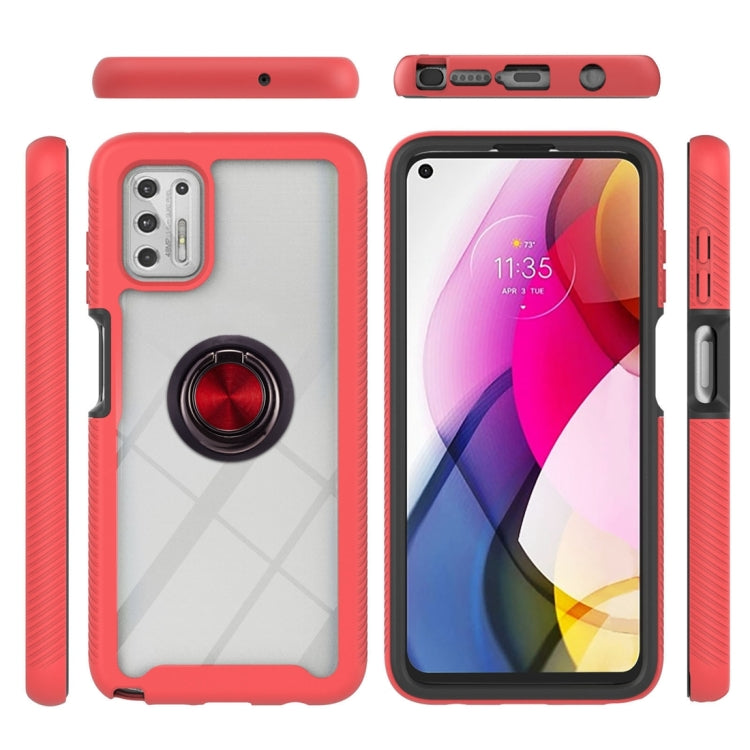For Motorola Moto G Stylus 2021 Starry Sky Solid Color Series Shockproof PC + TPU Protective Case with Ring Holder & Magnetic Function