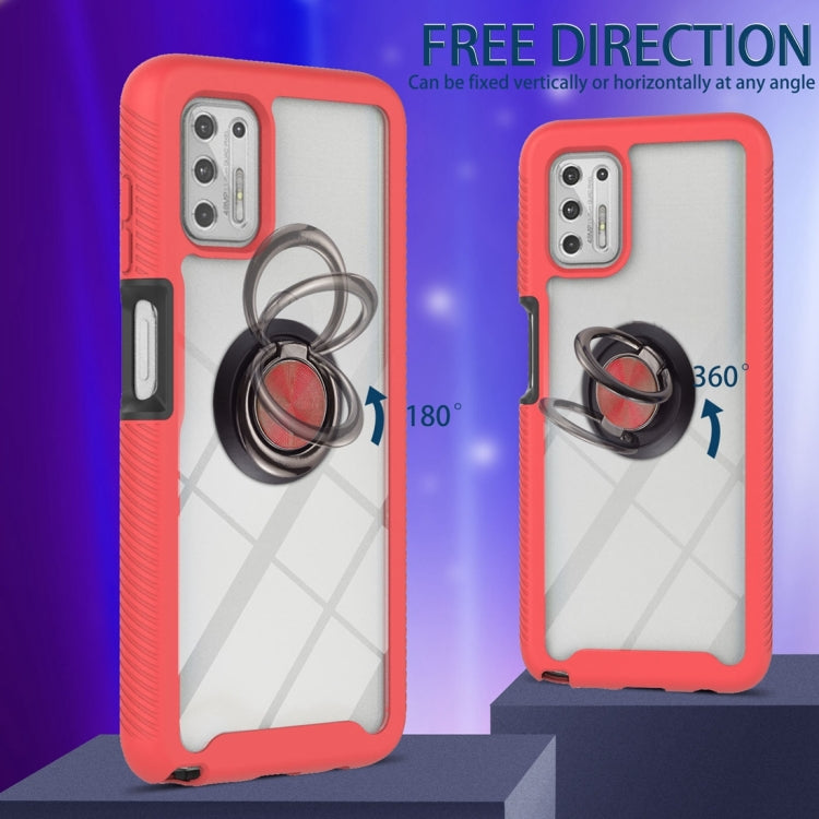 For Motorola Moto G Stylus 2021 Starry Sky Solid Color Series Shockproof PC + TPU Protective Case with Ring Holder & Magnetic Function