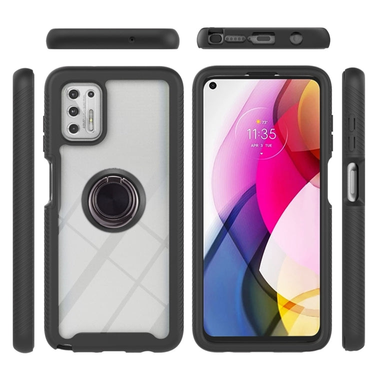 For Motorola Moto G Stylus 2021 Starry Sky Solid Color Series Shockproof PC + TPU Protective Case with Ring Holder & Magnetic Function