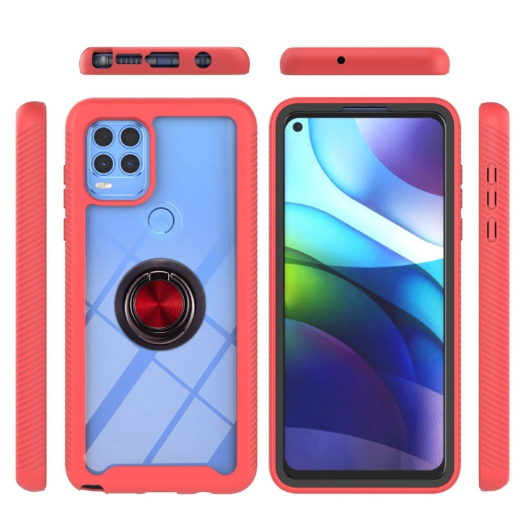 For Motorola Moto G Stylus 2021 5G Starry Sky Solid Color Series Shockproof PC + TPU Protective Case with Ring Holder & Magnetic Function
