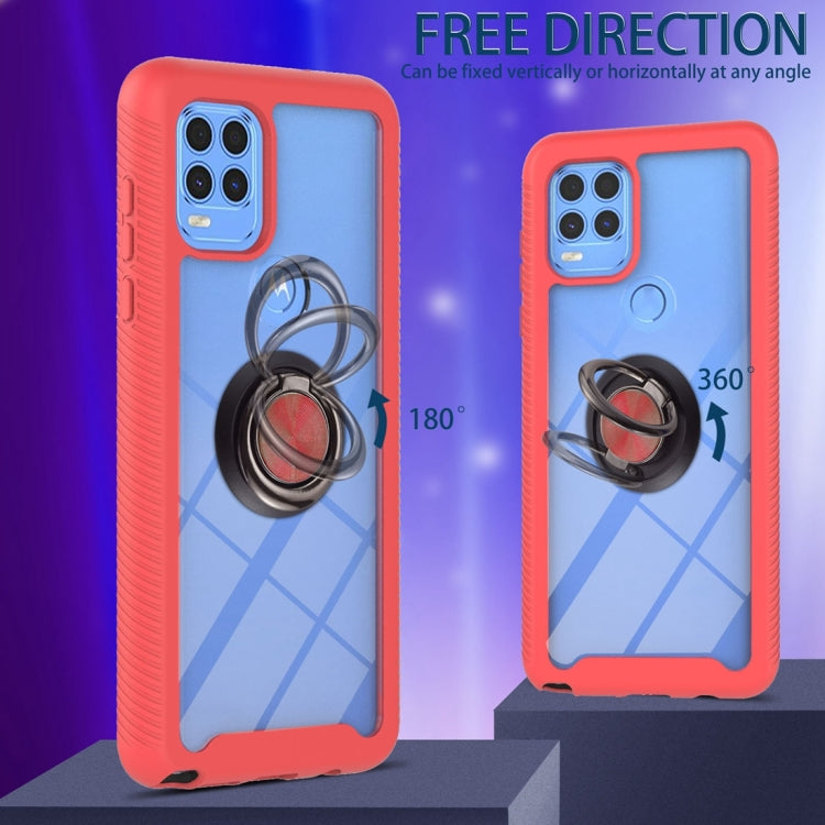For Motorola Moto G Stylus 2021 5G Starry Sky Solid Color Series Shockproof PC + TPU Protective Case with Ring Holder & Magnetic Function