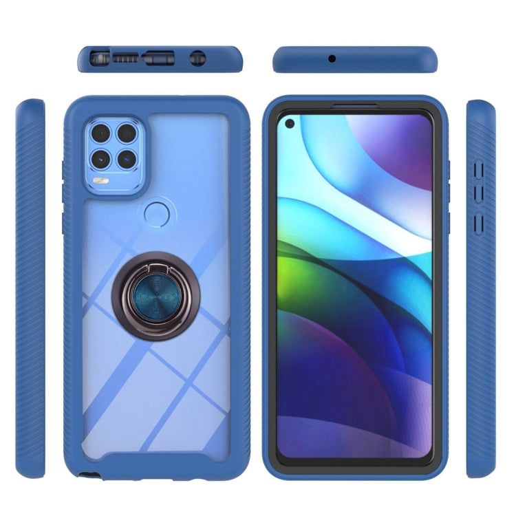 For Motorola Moto G Stylus 2021 5G Starry Sky Solid Color Series Shockproof PC + TPU Protective Case with Ring Holder & Magnetic Function