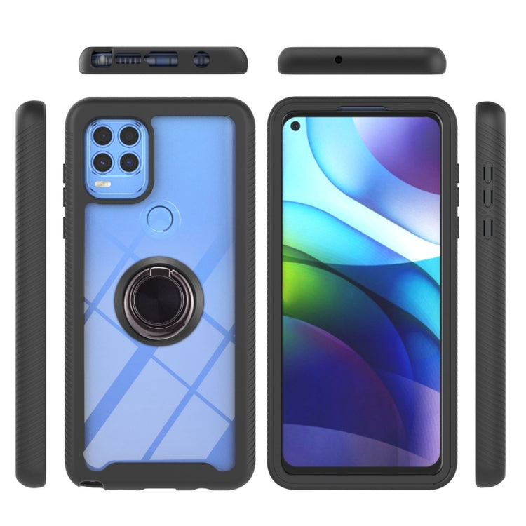 For Motorola Moto G Stylus 2021 5G Starry Sky Solid Color Series Shockproof PC + TPU Protective Case with Ring Holder & Magnetic Function