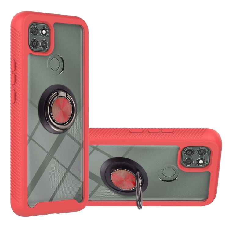 For Motorola Moto G9 Power Starry Sky Solid Color Series Shockproof PC + TPU Protective Case with Ring Holder & Magnetic Function