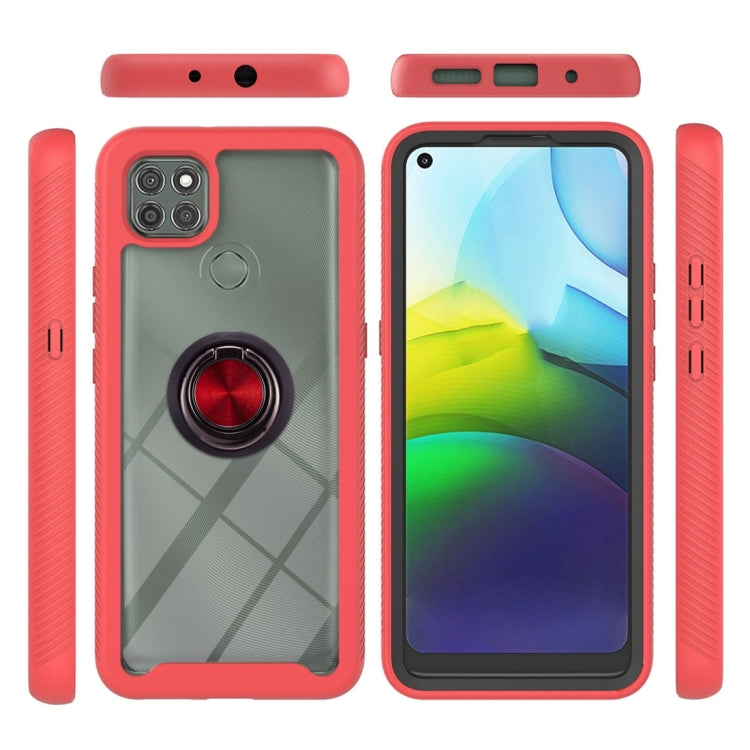 For Motorola Moto G9 Power Starry Sky Solid Color Series Shockproof PC + TPU Protective Case with Ring Holder & Magnetic Function