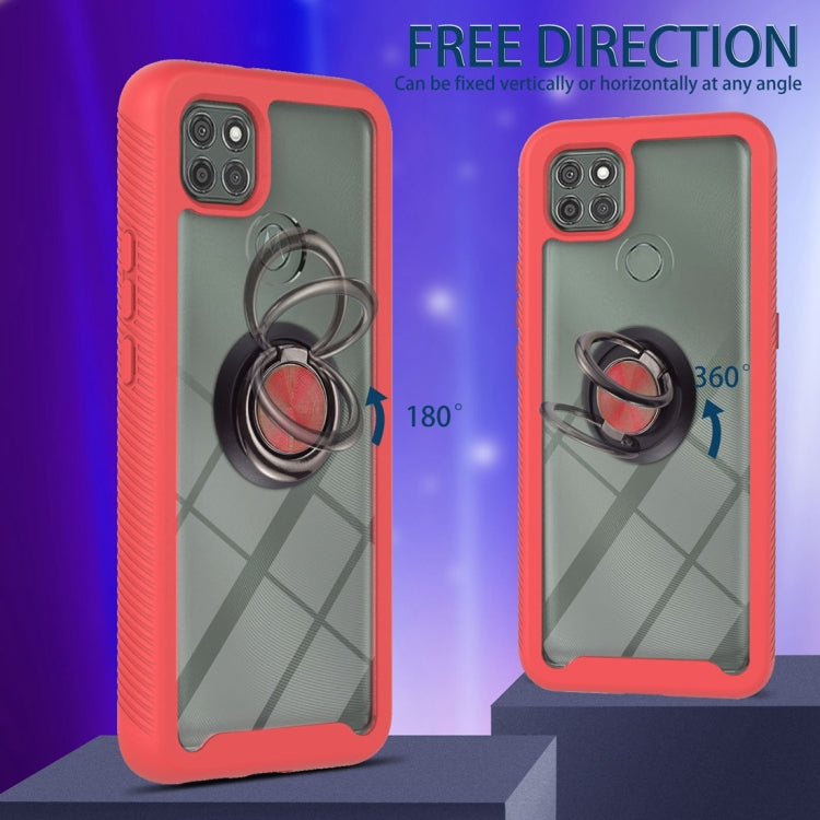 For Motorola Moto G9 Power Starry Sky Solid Color Series Shockproof PC + TPU Protective Case with Ring Holder & Magnetic Function