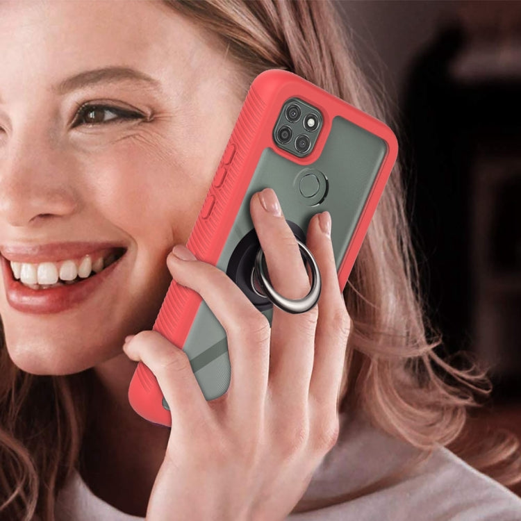 For Motorola Moto G9 Power Starry Sky Solid Color Series Shockproof PC + TPU Protective Case with Ring Holder & Magnetic Function