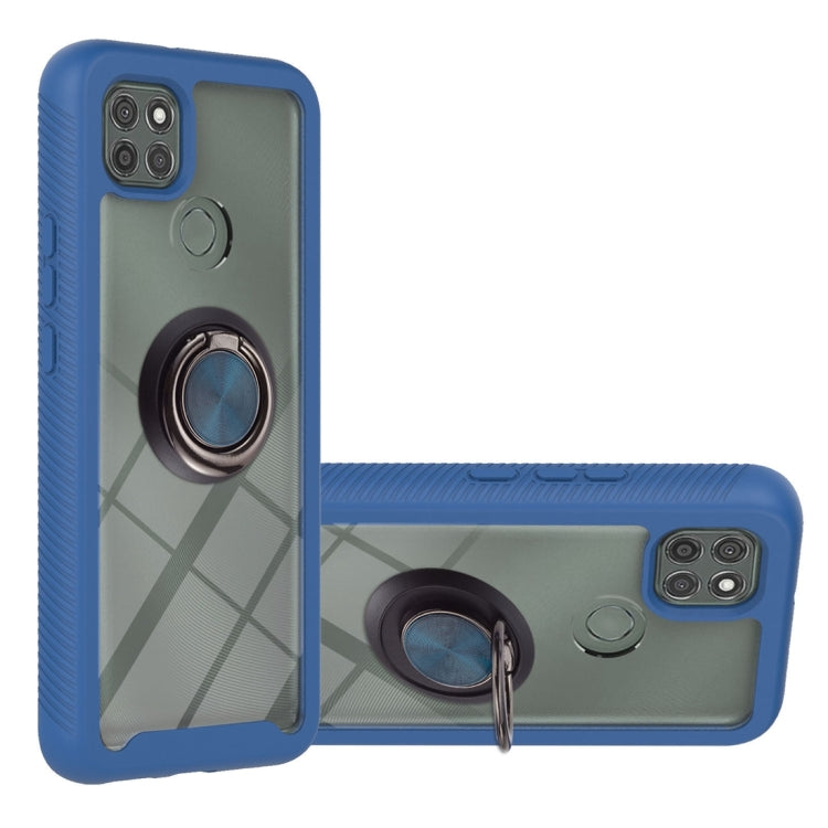 For Motorola Moto G9 Power Starry Sky Solid Color Series Shockproof PC + TPU Protective Case with Ring Holder & Magnetic Function