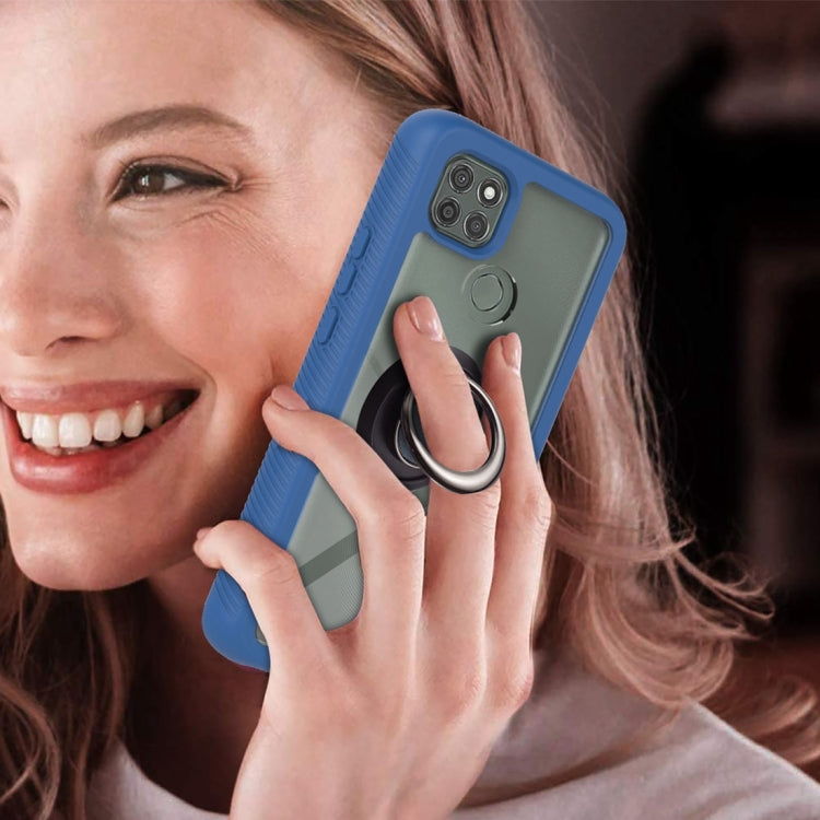For Motorola Moto G9 Power Starry Sky Solid Color Series Shockproof PC + TPU Protective Case with Ring Holder & Magnetic Function